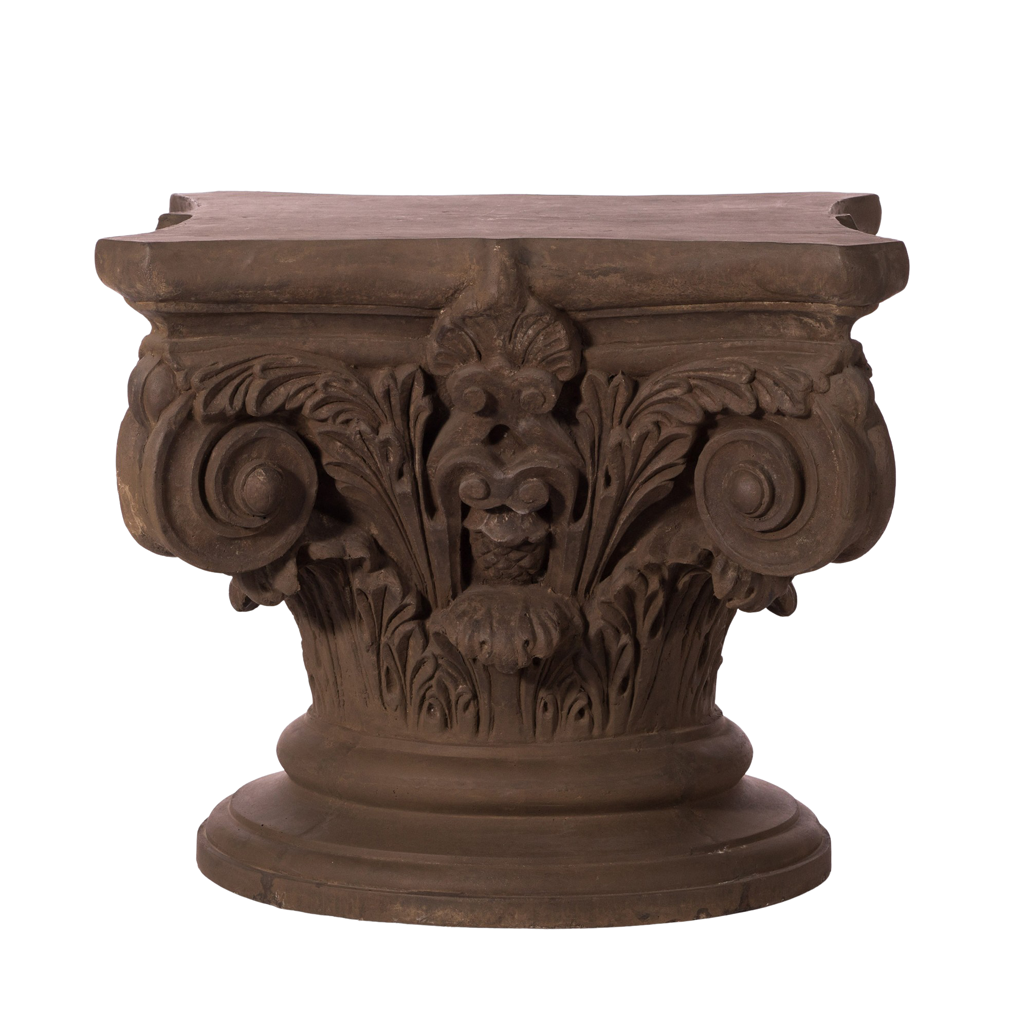 Corinthian dining base in fossil
