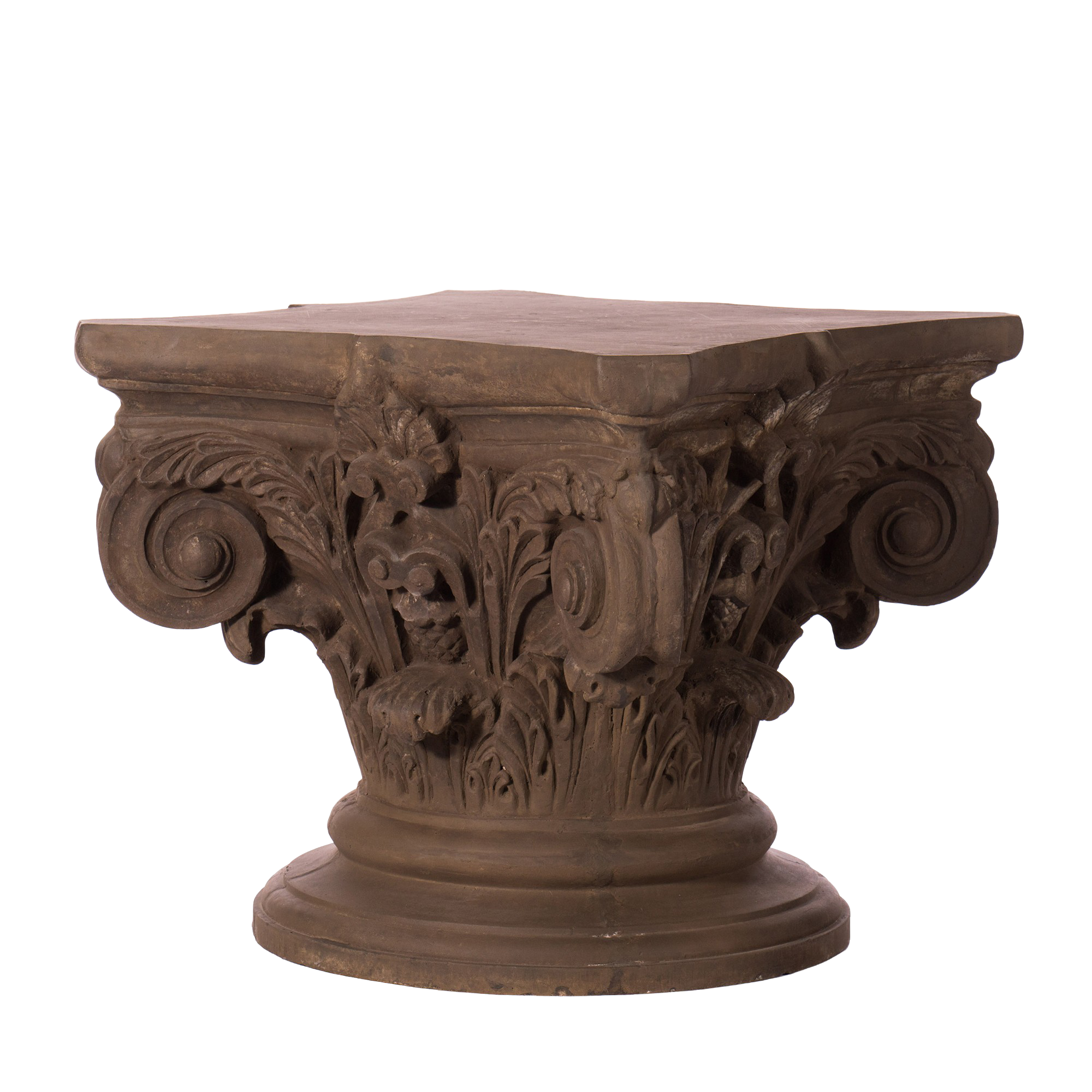 Corinthian dining base in fossil