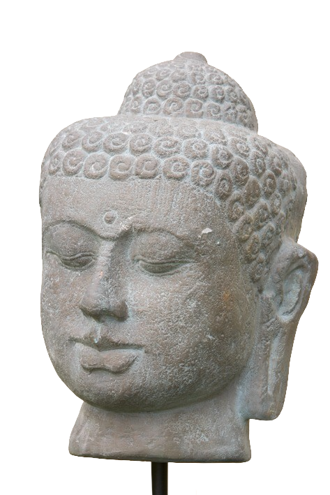 Sokutai Buddha Head on Titan Stand